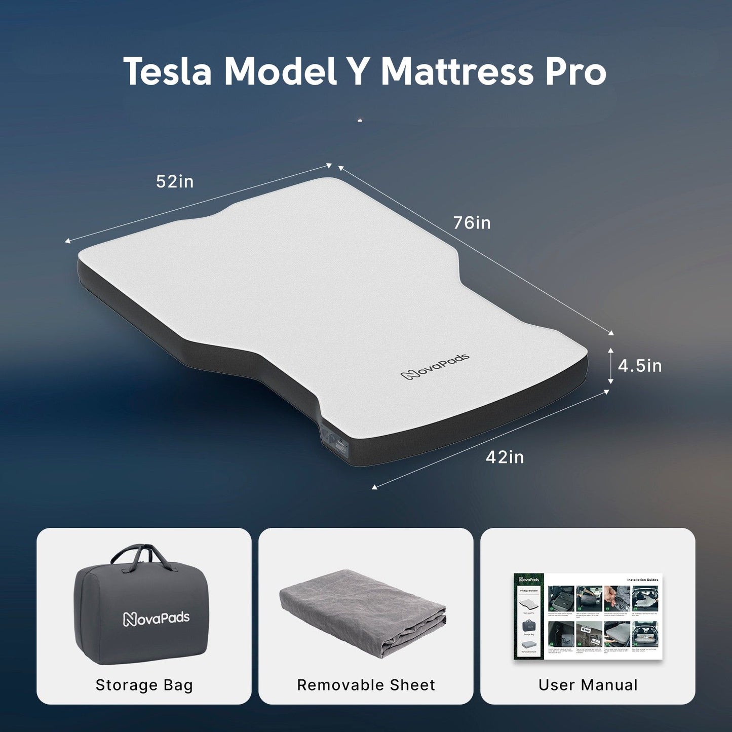 Tesla Model Y Camping Mattress Pro - Tesla Bed for Model Y